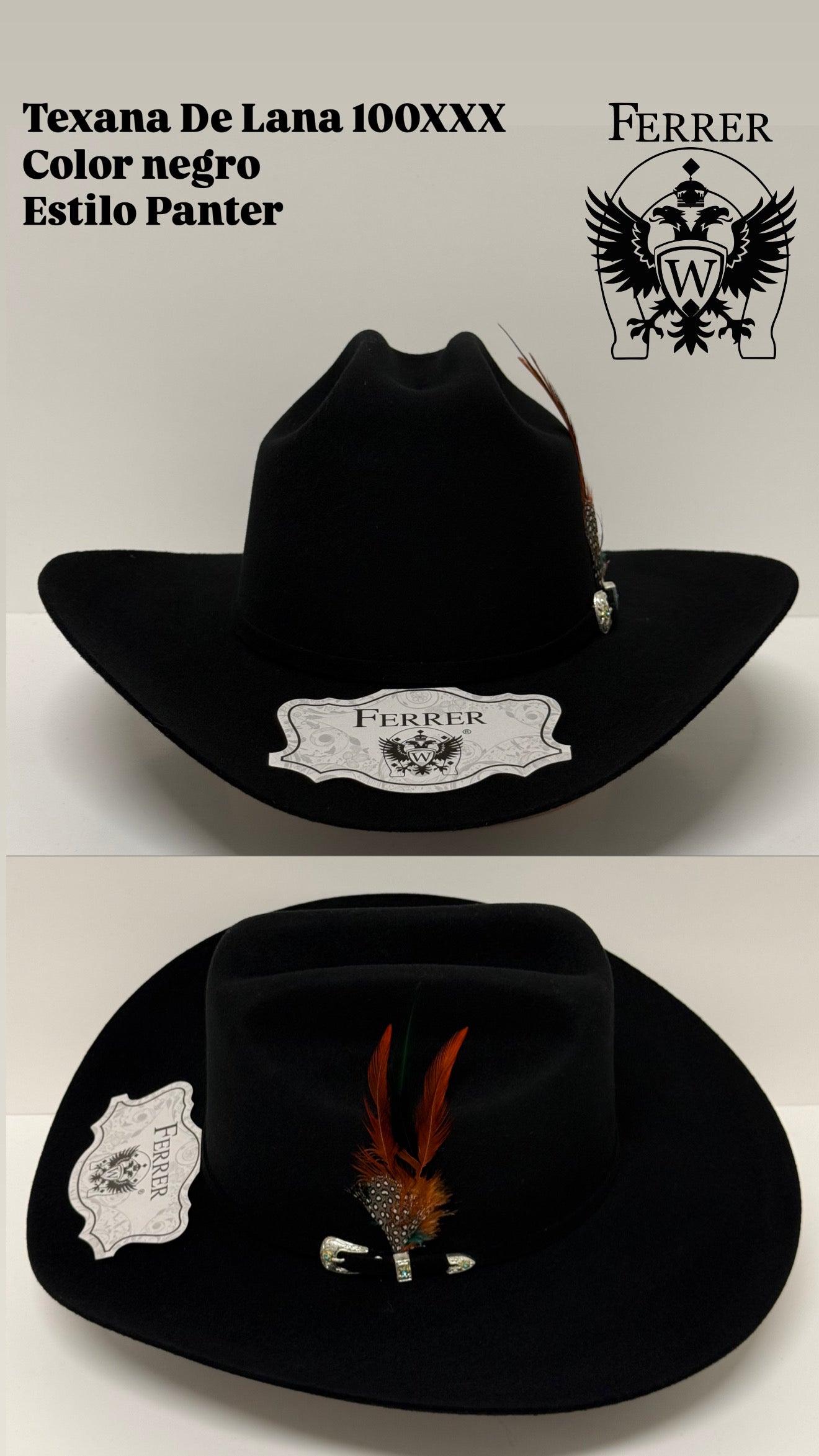 Texana de lana estilo panter