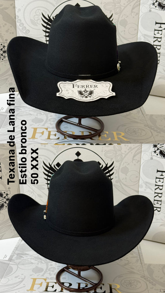 Texana de lana estilo Bronco